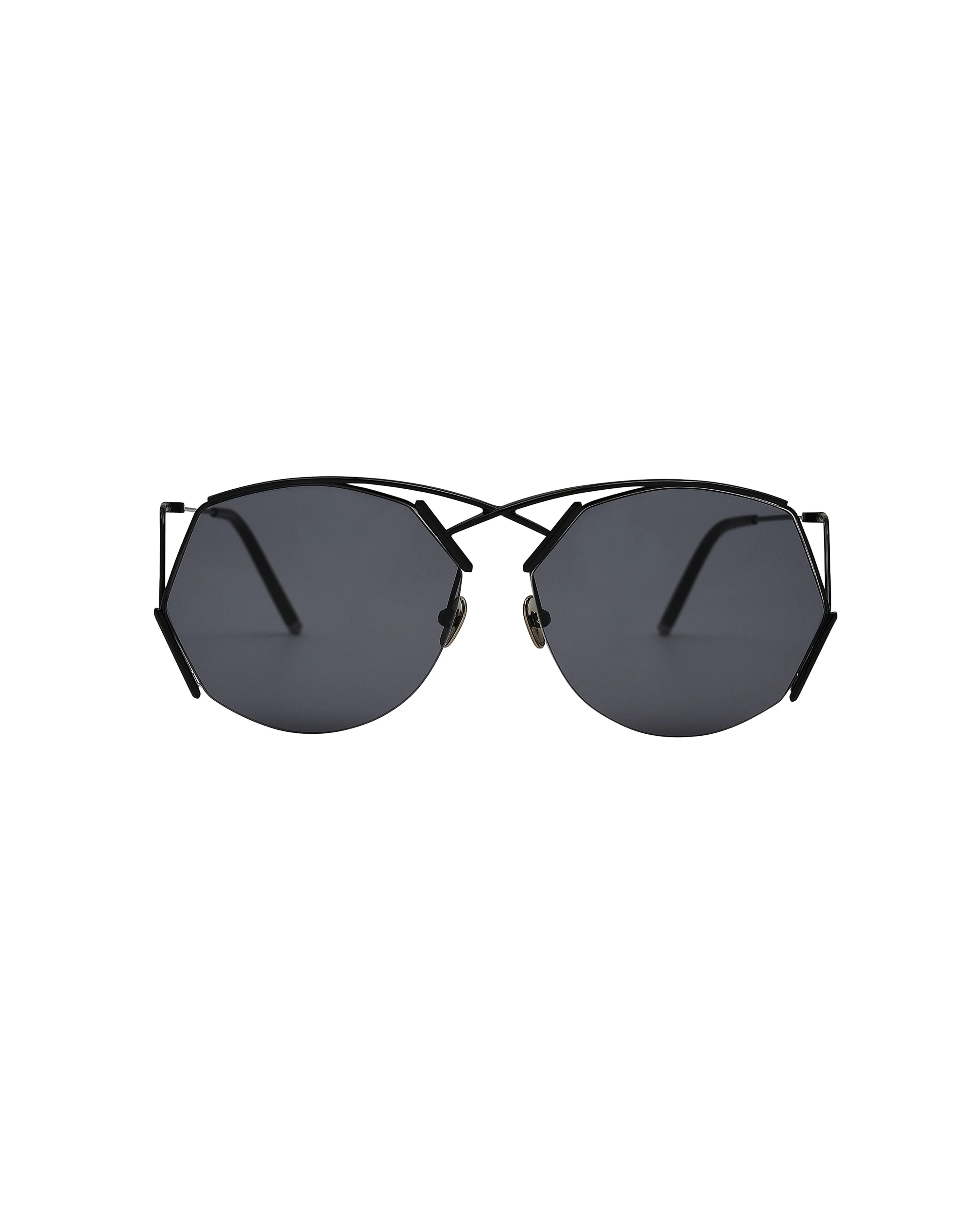 Qara Çərçivəli Səkkizbucaqlı Qara Linzalı Eynək