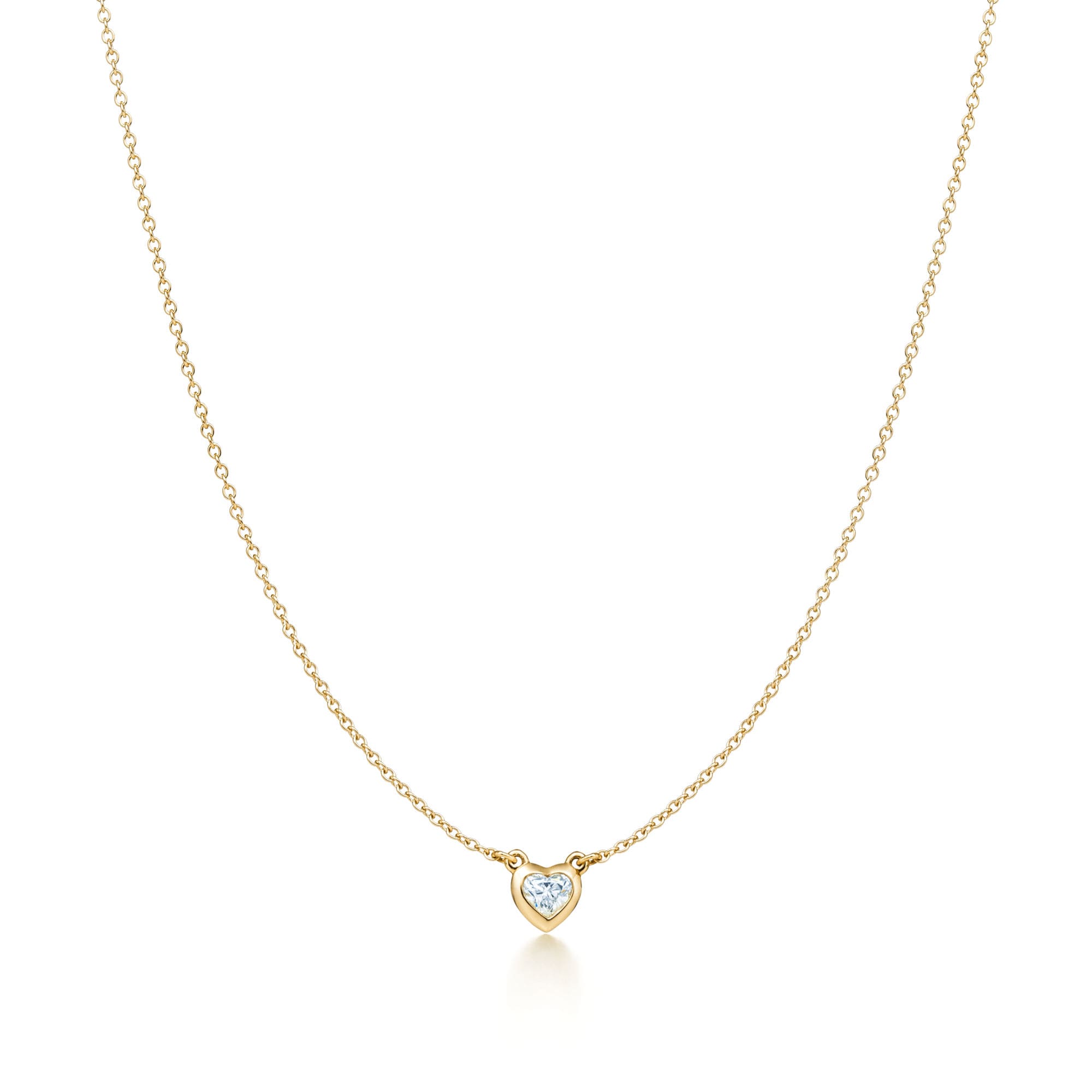 Qızıl Ürək Formalı Brilliant Boyunbağı